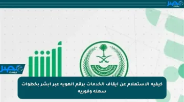 كيفية الاستعلام عن إيقاف الخدمات برقم الهوية عبر أبشر بخطوات سهلة وفورية